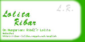 lolita ribar business card